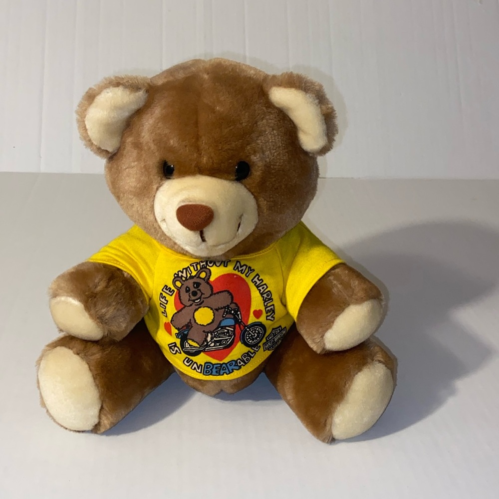 Dakin 10” Vintage 1984 Bear With Harley-Davidson Motorcycles T-Shirt